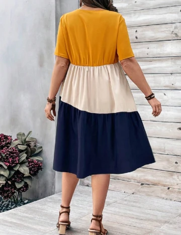 Rochie medie Emery Rose Curve, mix culori