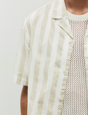 Camasa H&M, alb/bej