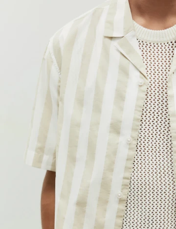 Camasa H&M, alb/bej