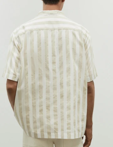 Camasa H&M, alb/bej
