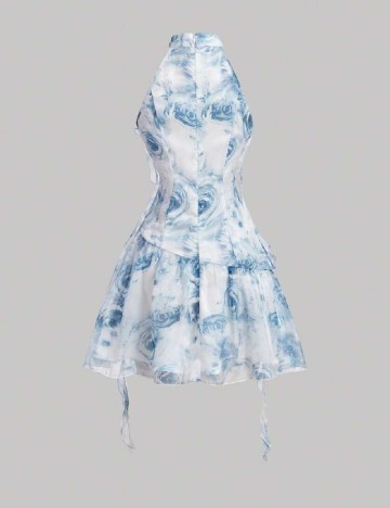 Rochie scurta SHEIN, albastru