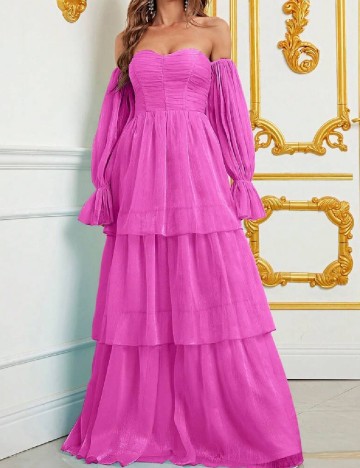 Rochie lunga Faeriesty, roz