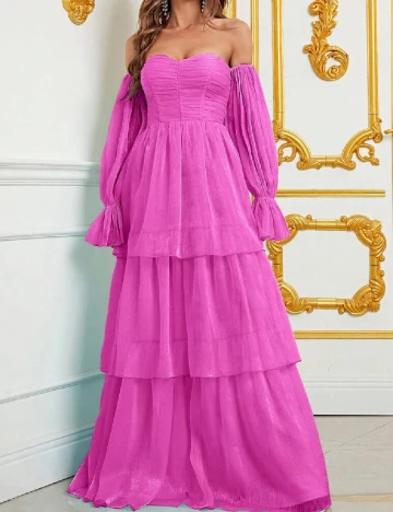 Rochie lunga Faeriesty, roz