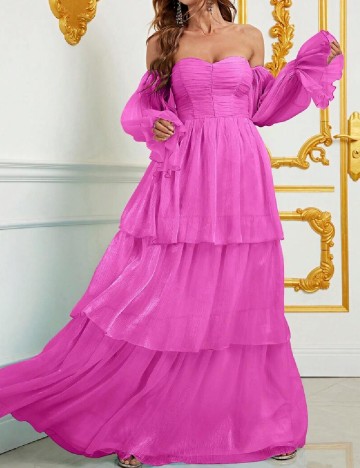 Rochie lunga Faeriesty, roz