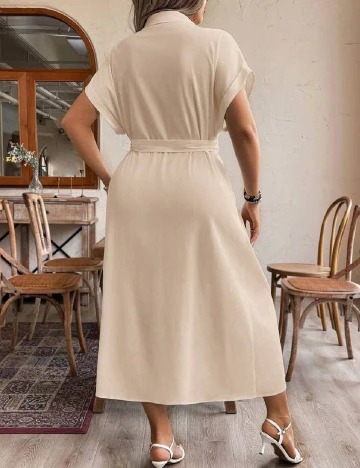 Rochie medie SHEIN CURVE, crem