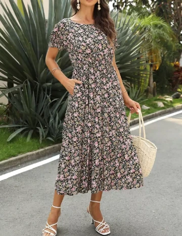 Rochie medie SHEIN, floral print