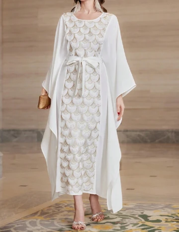 Rochie lunga SHEIN, alb Alb