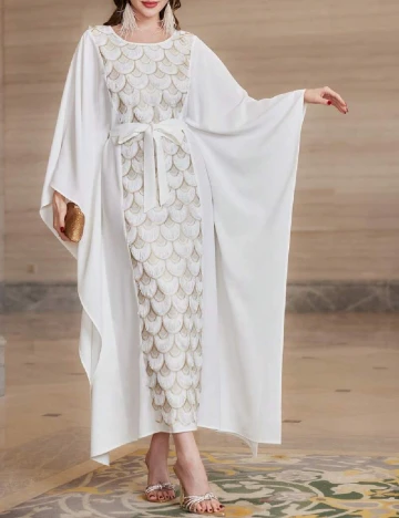 Rochie lunga SHEIN, alb Alb