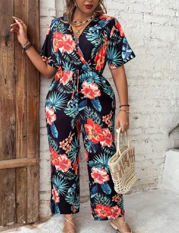 Salopeta SHEIN CURVE, floral print