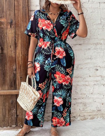 Salopeta SHEIN CURVE, floral print