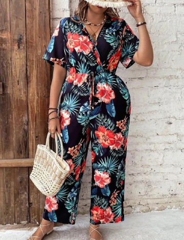 Salopeta SHEIN CURVE, floral print
