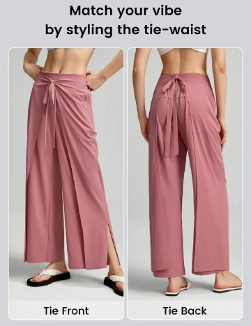 Pantaloni SHEIN, roz pudra