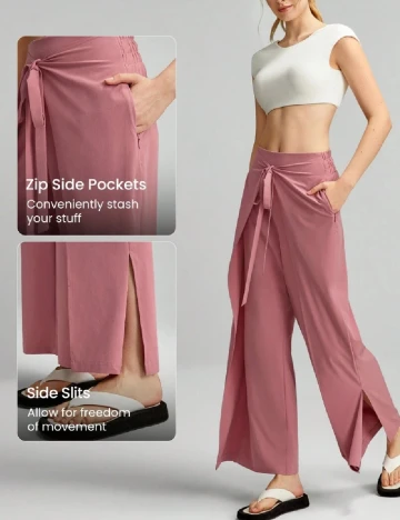 Pantaloni SHEIN, roz pudra