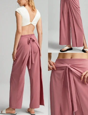 Pantaloni SHEIN, roz pudra