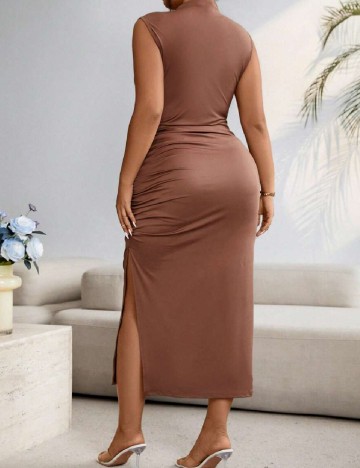 Rochie medie SHEIN CURVE, maro