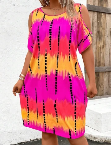 Rochie scurta SHEIN CURVE, mix culori
