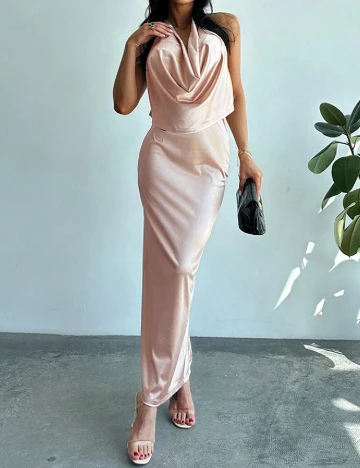 Rochie lunga SHEIN, crem