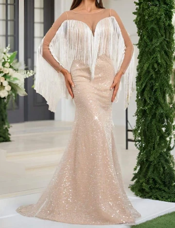 Rochie lunga SHEIN, crem