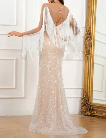 Rochie lunga SHEIN, crem