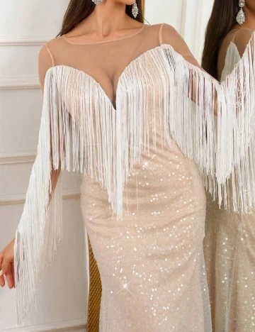 Rochie lunga SHEIN, crem