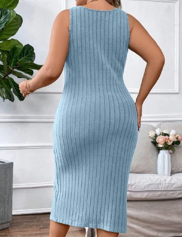 Rochie medie SHEIN CURVE, albastru