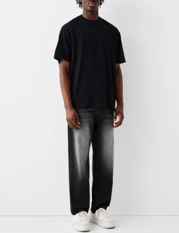 Blugi Bershka, gri inchis