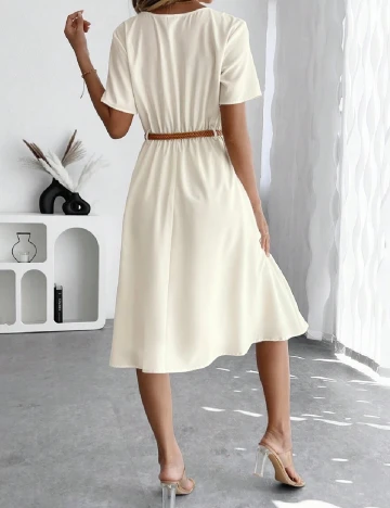Rochie medie SHEIN, ecru