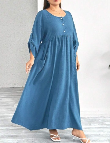 Rochie lunga SHEIN CURVE, albastru