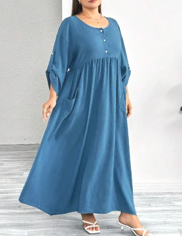 Rochie lunga SHEIN CURVE, albastru