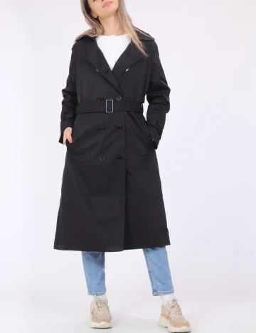 Trench Boohoo, negru