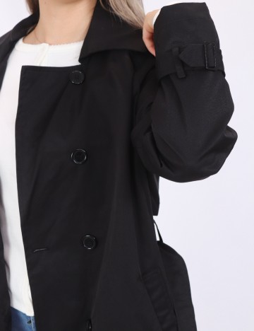 Trench Boohoo, negru