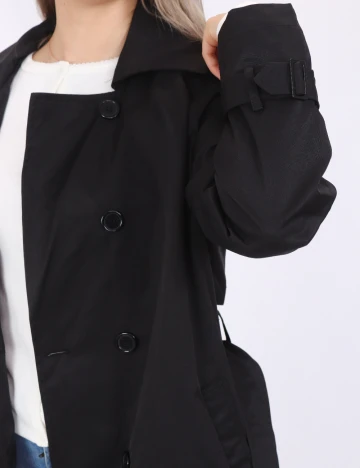 Trench Boohoo, negru