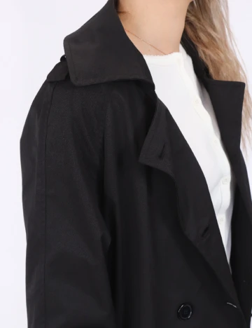 Trench Boohoo, negru