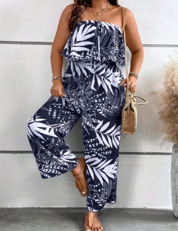 Salopeta SHEIN CURVE, bleumarin