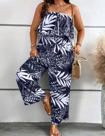 Salopeta SHEIN CURVE, bleumarin