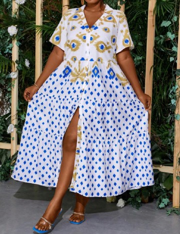 Rochie medie SHEIN CURVE, mix culori