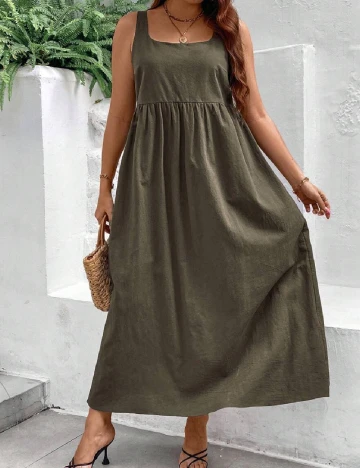 Rochie lunga SHEIN CURVE, kaki