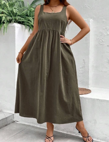 Rochie lunga SHEIN CURVE, kaki