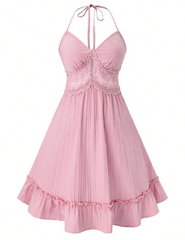 Rochie scurta SHEIN CURVE, roz