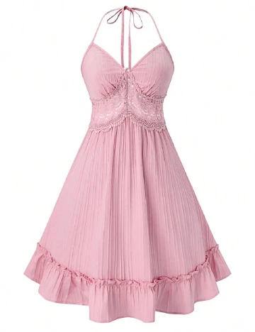 Rochie scurta SHEIN CURVE, roz