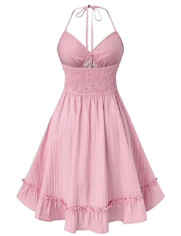 Rochie scurta SHEIN CURVE, roz