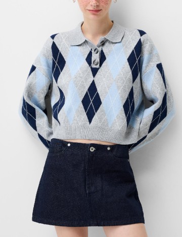
						Pulover Bershka, mix culori