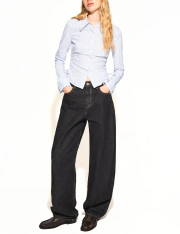 Camasa Bershka, bleu