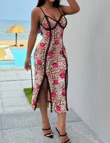 Rochie medie SHEIN, animal print