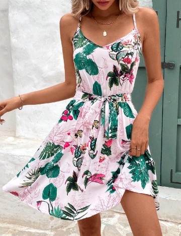 Rochie scurta SHEIN, floral print