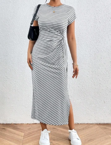 Rochie medie SHEIN CURVE, gri