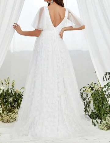 Rochie lunga Faeriesty Maternity, alb