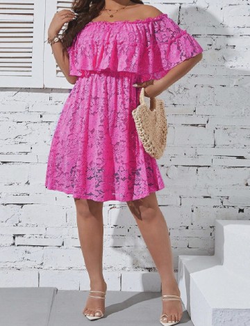 Rochie scurta SHEIN CURVE, roz