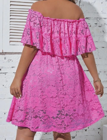 Rochie scurta SHEIN CURVE, roz