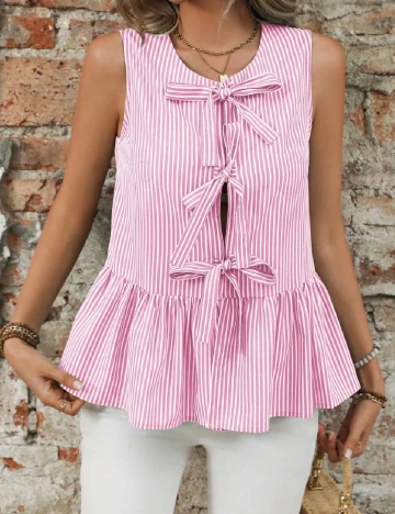 Bluza SHEIN, roz/alb